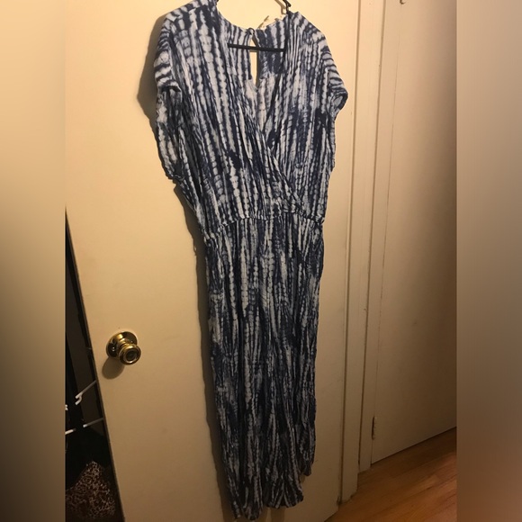 Vanilla Star Pants - Vanilla Star Blue Tie-Dye Jumpsuit Size 1X